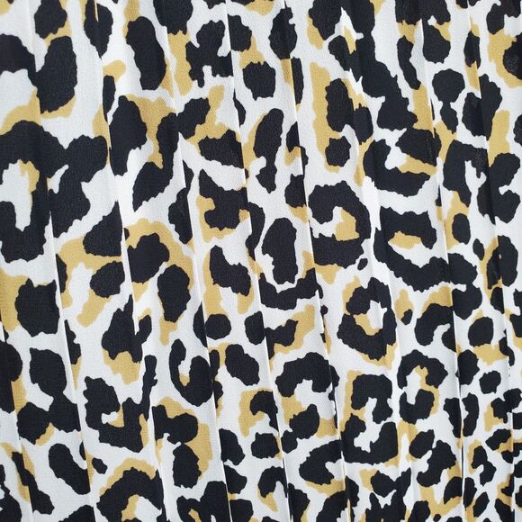 J Crew Animal Print Pleated Lined Back-Zip Mini Skirt Size 18 NWT - Picture 2 of 8